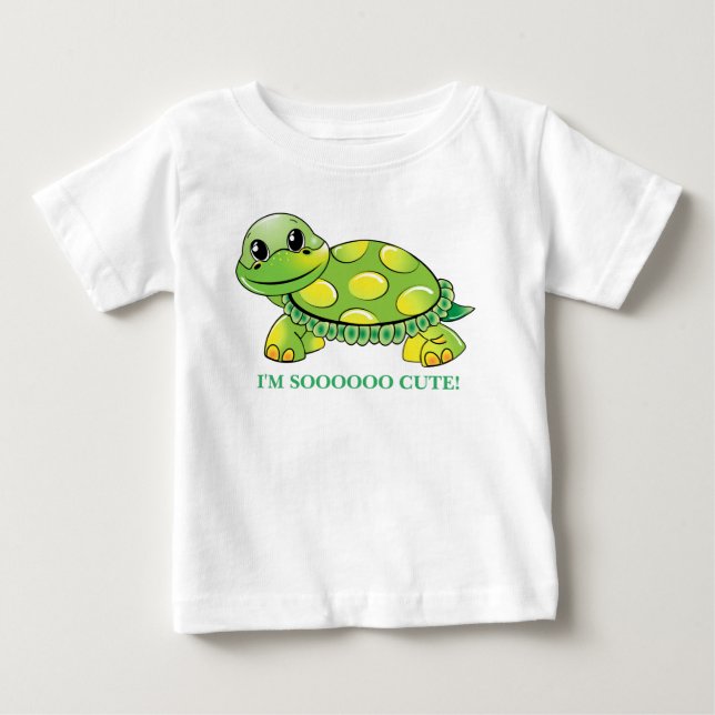 "I'M SOOOOO CUTE!"  Baby Turtle T-Shirt (Front)