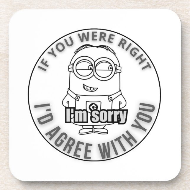 I'm soory coaster (Front)