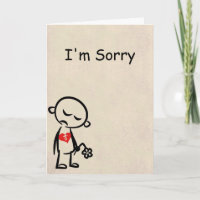I'm Sorry. Broken Heart Card.