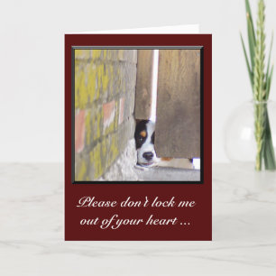 I'm Sorry Card--Don't Lock Me Out Card