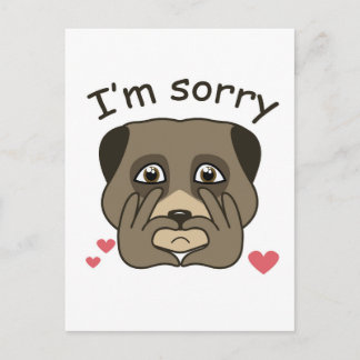 I'm sorry design postcard