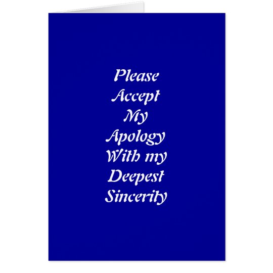 I'm sorry greeting cards