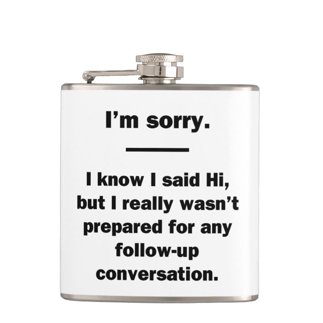 I'm Sorry. Hip Flask (Front)