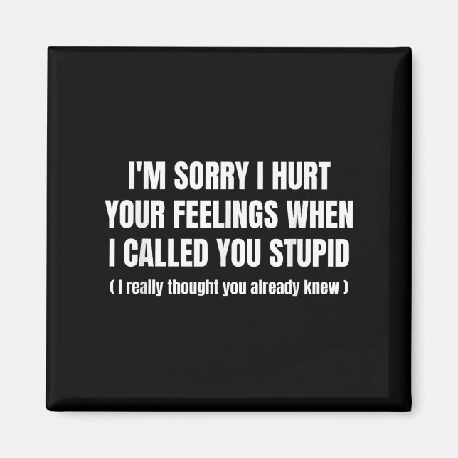 Im Sorry I Hurt Your Feelings When I Called You St Magnet (Front)