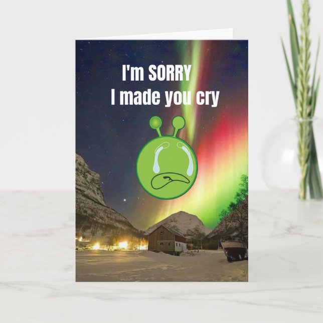 I'm sorry I made you cry. Card (Front)