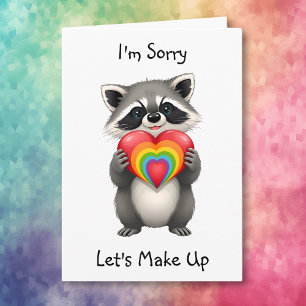 I'm Sorry I Miss You LGBTQ Raccoon Card