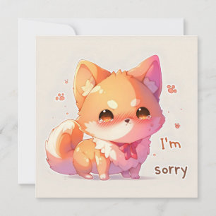 I'm Sorry Sad Cute Puppy Holiday Card