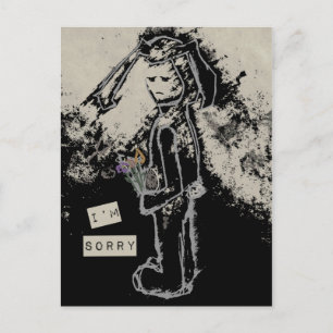 i'm sorry sinibunny postcard