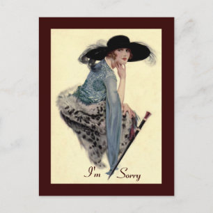 I'm Sorry Twenties Glamour Postcard