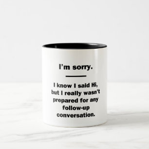 I'm Sorry. Two-Tone Coffee Mug