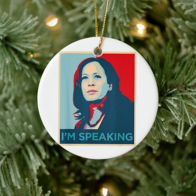 I'm Speaking Kamala Harris Ceramic Tree Decoration (Tree)