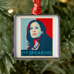 I'm Speaking Kamala Harris Metal Tree Decoration