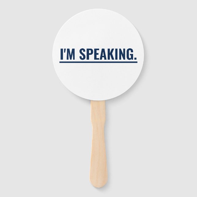 I'm Speaking Kamala Harris Talking Stick Hand Fan (Front)