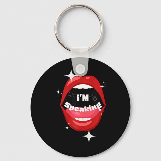 I'm Speaking Pro Harris Tank Top  Key Ring (Front)