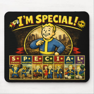 I'm Special   Fallout Inspired Stats Mousepad