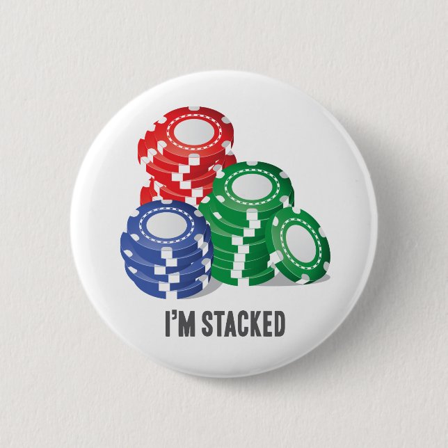 I'm Stacked 6 Cm Round Badge (Front)