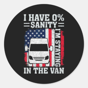 I'm Staying In Tha Van Phasmophobia Funny Man Wome Classic Round Sticker