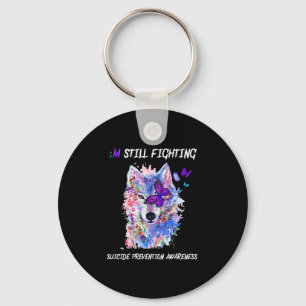 I'm Still Fighting Semicolon Wings Suicide Prevent Key Ring