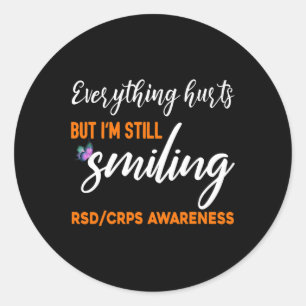 I'm Still Smiling Rsdcrps Awareness T Shirt Classic Round Sticker