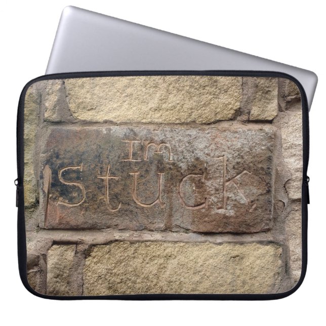"I'm Stuck" another brick in the wall Laptop Sleeve (Front)