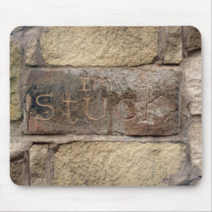 "I'm Stuck" another brick in the wall Mouse Mat