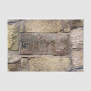 "I'm Stuck" another brick in the wall Tissue Paper