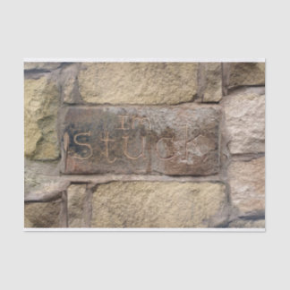 "I'm Stuck" another brick in the wall Tissue Paper