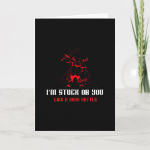 Im Stuck On You Boss Battle Gamer Valentines Playf Card