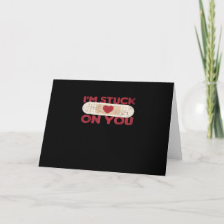 Im Stuck On You Funny Band Aid Nurse Gift Playful  Card