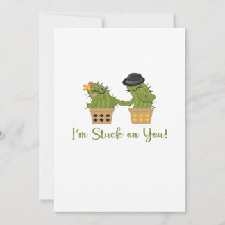 Im Stuck On You Funny Valentine Playful Design  Holiday Card
