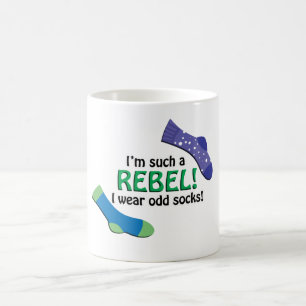 I'm such a rebel, I wear odd socks! Coffee Mug