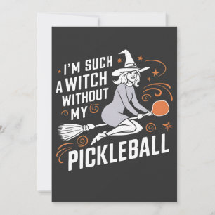I'm Such a Witch Without My Pickleball Halloween Thank You Card