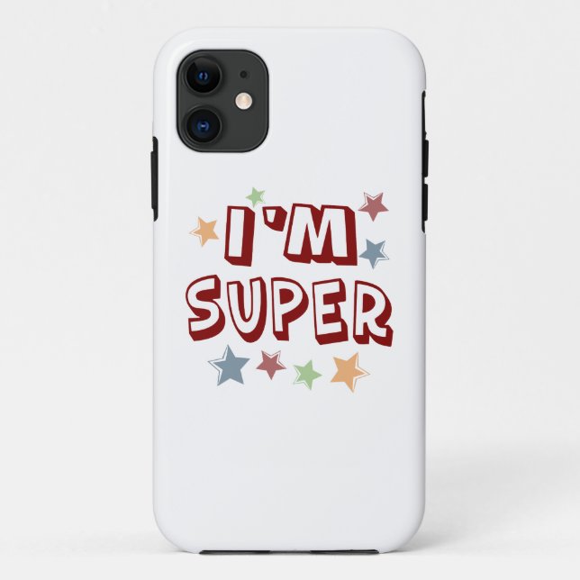 Im Super with Stars Case-Mate iPhone Case (Back)