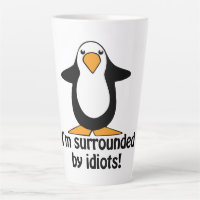 I'm Surrounded By Idiots Funny Penguin Cartoon