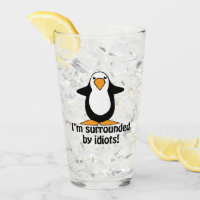 I'm Surrounded By Idiots Funny Penguin