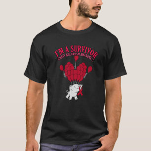 I'm Survivor Brain Aneurysm Awareness Month Suppor T-Shirt