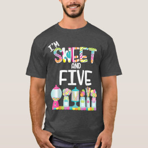 Im Sweet and Five Candy Theme Birthday Lollipops G T-Shirt