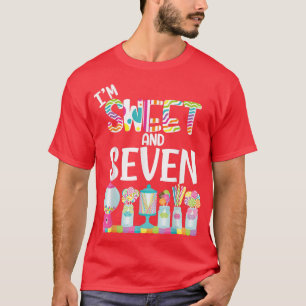 Im Sweet and Seven Candy Theme Birthday Lollipops  T-Shirt