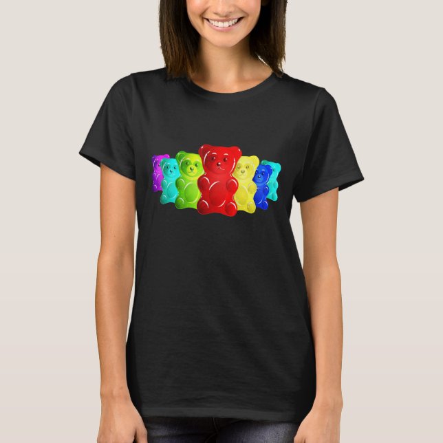 I'm Sweet Eat Me Cool Colourful Gummy Bear Candy I T-Shirt (Front)
