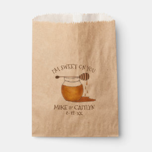 I'm Sweet On You Honey Jar Pot Wedding Engagement Favour Bags