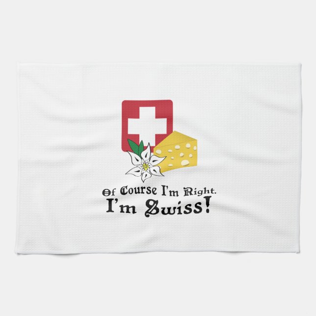 I'm Swiss! Tea Towel (Horizontal)