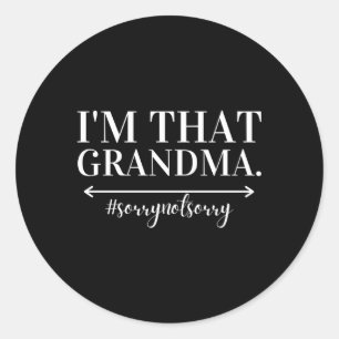 I'M T Grandma Grandmother Grandparent Classic Round Sticker