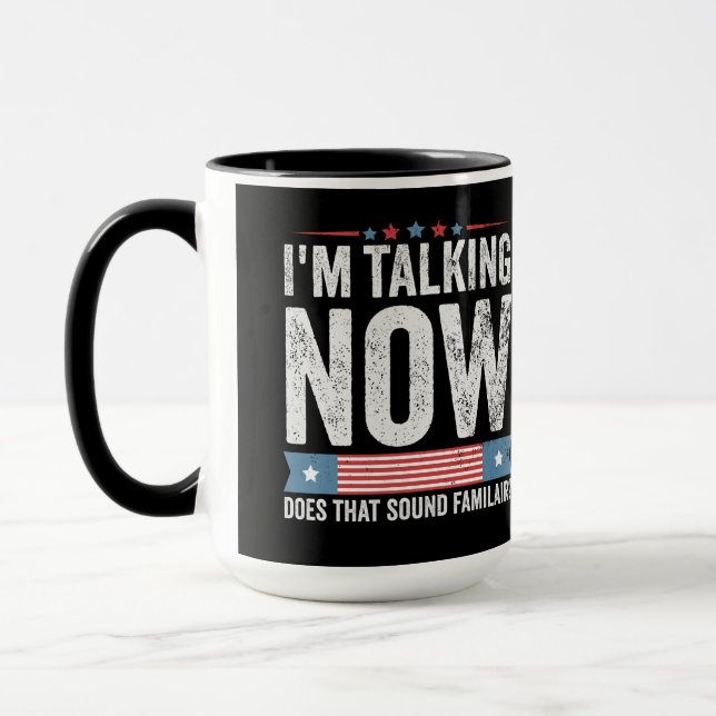I'm Talking Now Trump Kamala President Debate  Mug (Left)