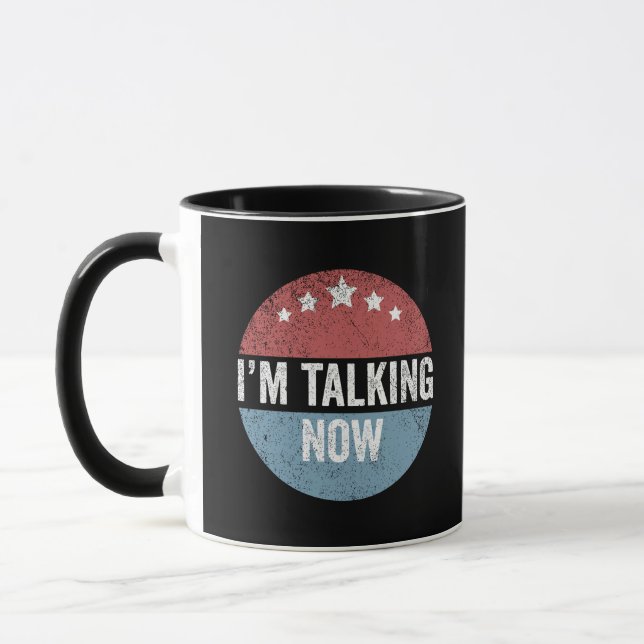 I'm Talking Now Trump Kamala President Debate  Mug (Left)