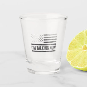 I'm Talking Now Trump Kamala Presidential Debate  Shot Glass