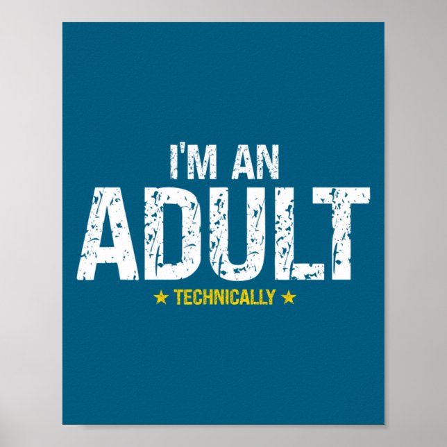 Im Technically 18th Birthday Desi Poster (Front)