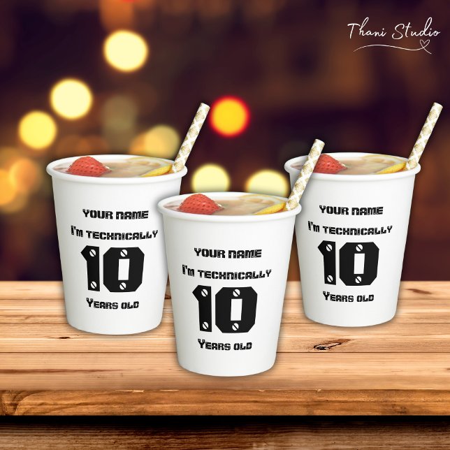 I'm Technically... years old Leap Year Birthday Paper Cups (Creator Uploaded)