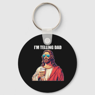 I'm Telling Dad Shirt Funny Religious Christian Je Key Ring