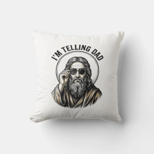 I'm Telling Dad Vintage Engraving Funny Shirt Cushion