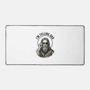 I'm Telling Dad Vintage Engraving Funny Shirt Desk Mat